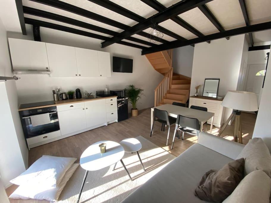 Appart Renove En Duplex Avec Terrasse Et Garage Bouleurs Exterior foto