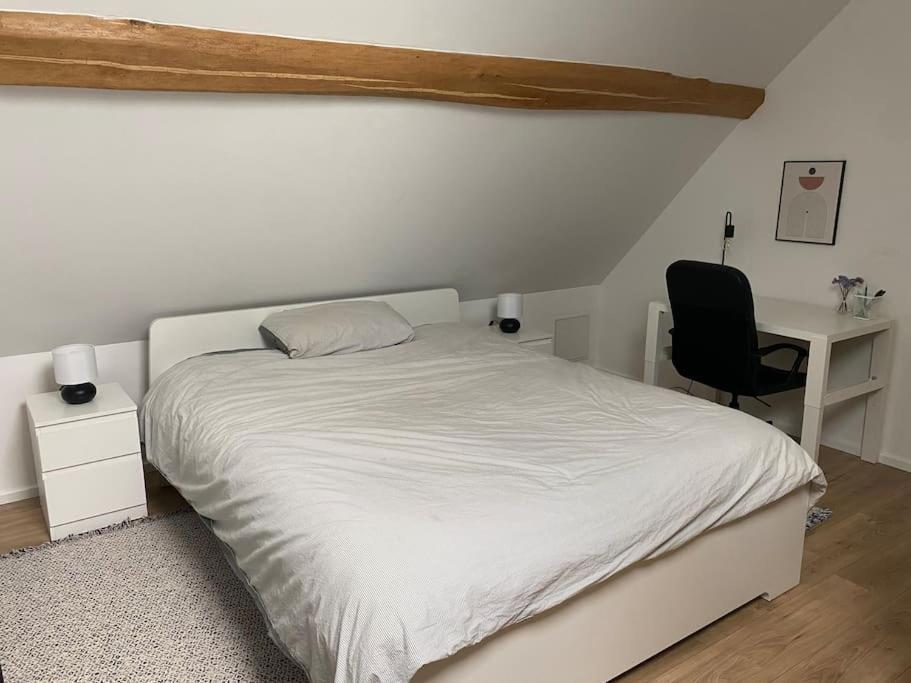 Appart Renove En Duplex Avec Terrasse Et Garage Bouleurs Exterior foto